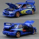 Колекційна модель Subaru Impreza WRX STI 1:32 синя металева машинка світло звук інерція відкривні елементи - зображення 6