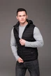 Мужская жилетка - безрукавка с капюшоном черная 2XL 2474 - изображение 2