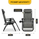 Кресло шезлонг для релакса LEOBRO на 120 кг Zero Gravity Grey (LB-ZGC-F1-GRY) - изображение 2