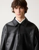 Чоловіча куртка зі штучної шкіри Pull&Bear 3716/563 S - зображення 4