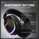 Игровые блютуз наушники Onikuma GT-805 Max с микрофоном, RGB подсветка, Bluetooth 5.4 + 2.4GHz, AUX, до 60 часов роботы, для ПК, PS4, PS5, телефона - изображение 5