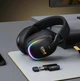 Игровые блютуз наушники Onikuma GT-805 Max с микрофоном, RGB подсветка, Bluetooth 5.4 + 2.4GHz, AUX, до 60 часов роботы, для ПК, PS4, PS5, телефона - изображение 10