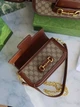 Сумка женская Gucci Horsebit 1955 коричневая Гуччи mini size (002) - изображение 3