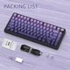 Клавіатура Attack Shark X85 Purple Gradient Бездротова Ігрова Механічна. 2.4G/Bluetooth/Кабель. Батарея 5000mAh. 75% White Jade Switch. - зображення 8