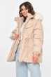 Куртка-парка женская однотонная светло-бежевого цвета Fashion размер 48 (211145) - изображение 2
