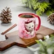 Керамическая чашка с принтом "Милый котенок" Красный - изображение 5