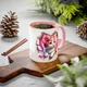 Керамическая чашка с принтом "Котенок" Розовый - изображение 5