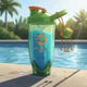 Зеленый тритановый шейкер Diller Bottle 700 мл с шариком для эффективного смешивания напитков - изображение 2