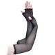 Довгі мітенки з сітки вище ліктя напівпрозорі вечірні Honey Fashion Accessories S/M/L чорний (7-59) - зображення 2