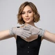 Рукавички жіночі з леопардовим принтом та рюшами Honey Fashion Accessories S/M/L сірий (7-42) - зображення 1