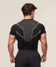Футболка спортивна чоловіча "Gymshark" компресійна для тренувань чорна з білим L - изображение 2