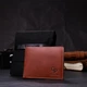 Компактный кошелек из натуральной кожи без застежки GRANDE PELLE 11661 Коричневый - изображение 8