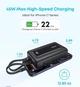 Портативный повербанк Anker 20000 mAh 45W с 2 встроенными кабелями USB-C, быстрая зарядка PD и LED дисплей, Power Bank для телефона, планшета, ноутбука - изображение 7