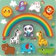 Детская деревянная игра-балансир Tooky Toy Панда с друзьями, 11 предметов ( HP095 ) для малышей от 18 месяцев - изображение 3