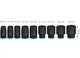 Набор ударных головок Bosch Pro Impact Socket Standard (1/4", 6-14 мм, 25 мм, 9 шт) накидная головка 6-гранная (26670) - изображение 2