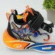 Кросівки для хлопчика з підсвічуванням Clibee (EA670 black-orange) Розмір 24, 14.3 см - зображення 3