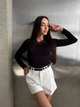 Жіночий лонгслів з мереживом Uaclothes 48-52 Чорний (like37351-177831361) - изображение 3