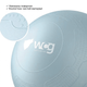 М’яч для фітнесу WCG Balance Pro 65 см Anti-Burst до 500 кг з насосом, фітбол для йоги, пілатесу та вагітних, блакитний - зображення 3