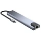 8 в 1 USB-C хаб адаптер Type-C 4K 30Hz конвертер Ethernet USB 3.0 USB C док-станція розгалужувач для ноутбука для Macbook Hub (UUSB3.0_to_HDTV) - зображення 4