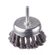 Щетка чашечная 75 мм для дрели, 1/4" (пучки витой проволоки) INTERTOOL BT-3075 - изображение 1