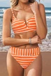 Купальник Cupshe L оранжево белый 124052 - изображение 6