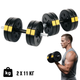 Набор гантелей разборных Besport PowerPro 2х11 кг 22 кг ABS диски Гриф 30 мм 45 см 5 лет гарантии - изображение 1