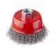 Щетка чашечная 75 мм М14 (витая проволока) INTERTOOL BT-1075 - изображение 1