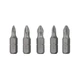 Комплект отверточных насадок PH1, PH2, PZ1, PZ2 1/4"*25мм, S2, уп. 5шт., STORM INTERTOOL VT-0210 - изображение 3