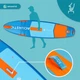 AQUASTIC Perth SUP дошка 325 см комплект PADDLE PUMP РЮКЗАК - зображення 3