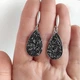 Сережки Hand Made з кристалами Swarovski Rocks чорного відтінку Grey Metalisee - зображення 2