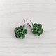 Серьги Hand Made винтажные с кристаллами Swarovski зеленого оттенка Fern Green - изображение 1