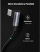 Кабель Type-C на Type-C Г-подібний UGREEN US334 Right Angle Cable Aluminium Shell (1m, 100W, 5A). Gray - зображення 9