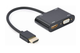 Адаптер-перехідник HDMI на HDMI/VGA+Аудіо 3.5 (A-HDMIM-HDMIFVGAF-01) - зображення 1
