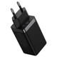 Сетевое зарядное устройство Baseus GaN5 Pro FC 65W 2xUSB-C | USB-A with USB-C to USB-C Cable Black (CCGP120201) - изображение 3