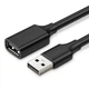 Кабель-подовжувач Ugreen USB-A (Male) to USB-A (Female) 480Mbps 1.5m Black (6957303813155) - зображення 1