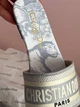Женские шлепанцы Christian Slides White Grey, 39р 25см - изображение 2