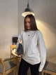 Жіночий лонгслів в стилі оверсайз білий 42-46 1457/41 - изображение 4