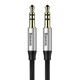 Кабель Baseus Yiven M30 Stereo AUX 3.5mm Male Mini Jack 1.5m Black/Silver (CAM30-CS1) - изображение 1
