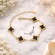 Браслет в стиле Van Cleef (Gold-Black) - изображение 2