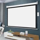 Настенный моторизированный проекционный экран 120” 16:9 |4K, пульт + проводное управление электронный проекционный экран для дома, офиса и обучения 221 × 125 см (YRE17) - изображение 7