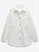 Жіноча джинсова сорочка Shift Oversize молочна 46-48 (L/XL) - зображення 6