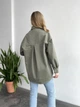 Женская джинсовая рубашка Shift Oversize зеленая хаки (фисташковая) 46-48 (L/XL) - изображение 3