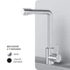 Смеситель для кухни с L-изливом AM.PM X-Joy S EcoStart хром F85B05000 - изображение 6