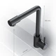 Смеситель для кухни с L-изливом AM.PM X-Joy S EcoStart черный F85B05022 - изображение 5