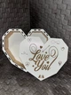 Подарункова коробка у формі серця «Love you», Подарункова коробка серця, Дерев'яний бокс, Коробка, - зображення 1