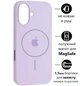Чохол Silicone Premium case MagSafe з захистом камери та дисплея для iPhone 16 Full Protective lilac 3163 - изображение 1