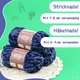 Benlay шениловая пряжа 3 x 100 г (темно-синяя), бархатная пряжа для вязания и вязки крючком, мягкая пряжа для свитеров, одеял, игрушек - изображение 6
