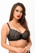 Бюстгальтер push-up KALYNA 85C Чорний-піон (139637) - зображення 1