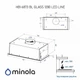Кухонна витяжка Minola HBI 6873 BL GLASS 1200 LED Line, чорна потужна повновбудована витяжка для кухні, 60 см, 1200 куб.м. - зображення 10