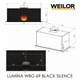 Кухонная вытяжка с управлением жестами Weilor LUMINA WBG 69 BLACK SILENCE, черная мощная полновстроенная вытяжка для кухни - изображение 10